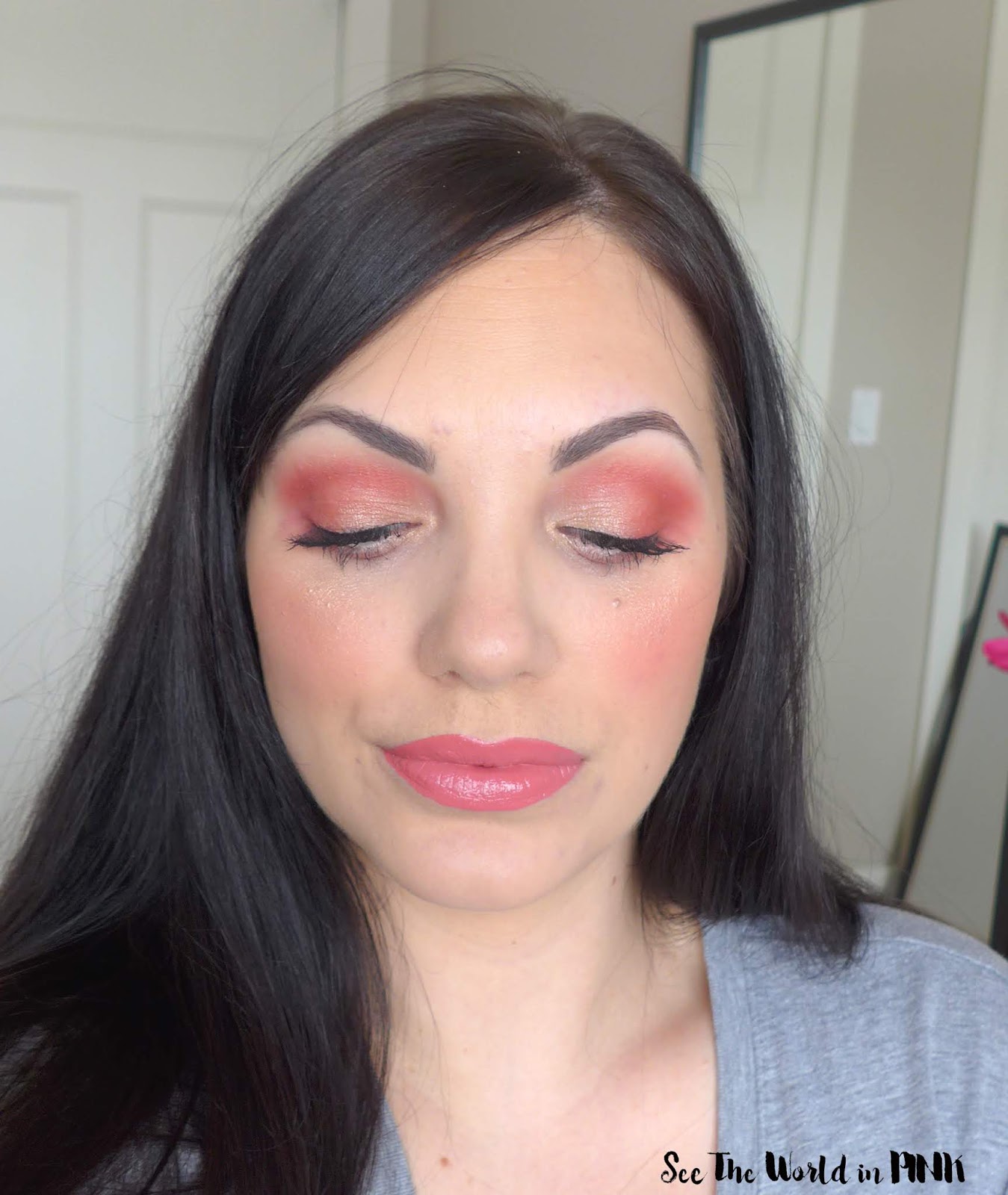 March Shop My Stash - Colour of the Year "Living Coral" Makeup Look