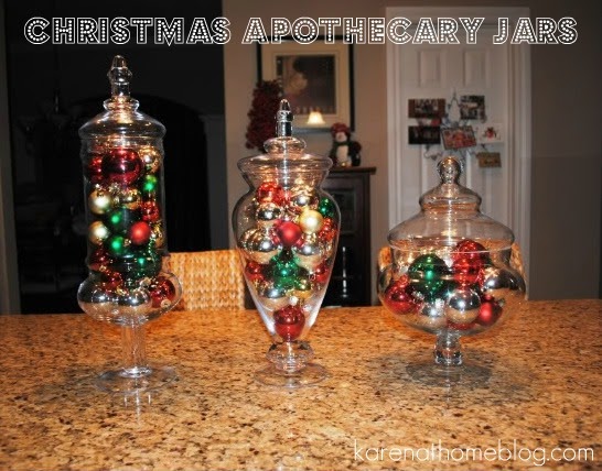 Karen Tucci Tips  for the 40ish Christmas  Apothecary  Jar  