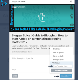 How To Schedule A Post on tumblr? publish post later date on tumblr