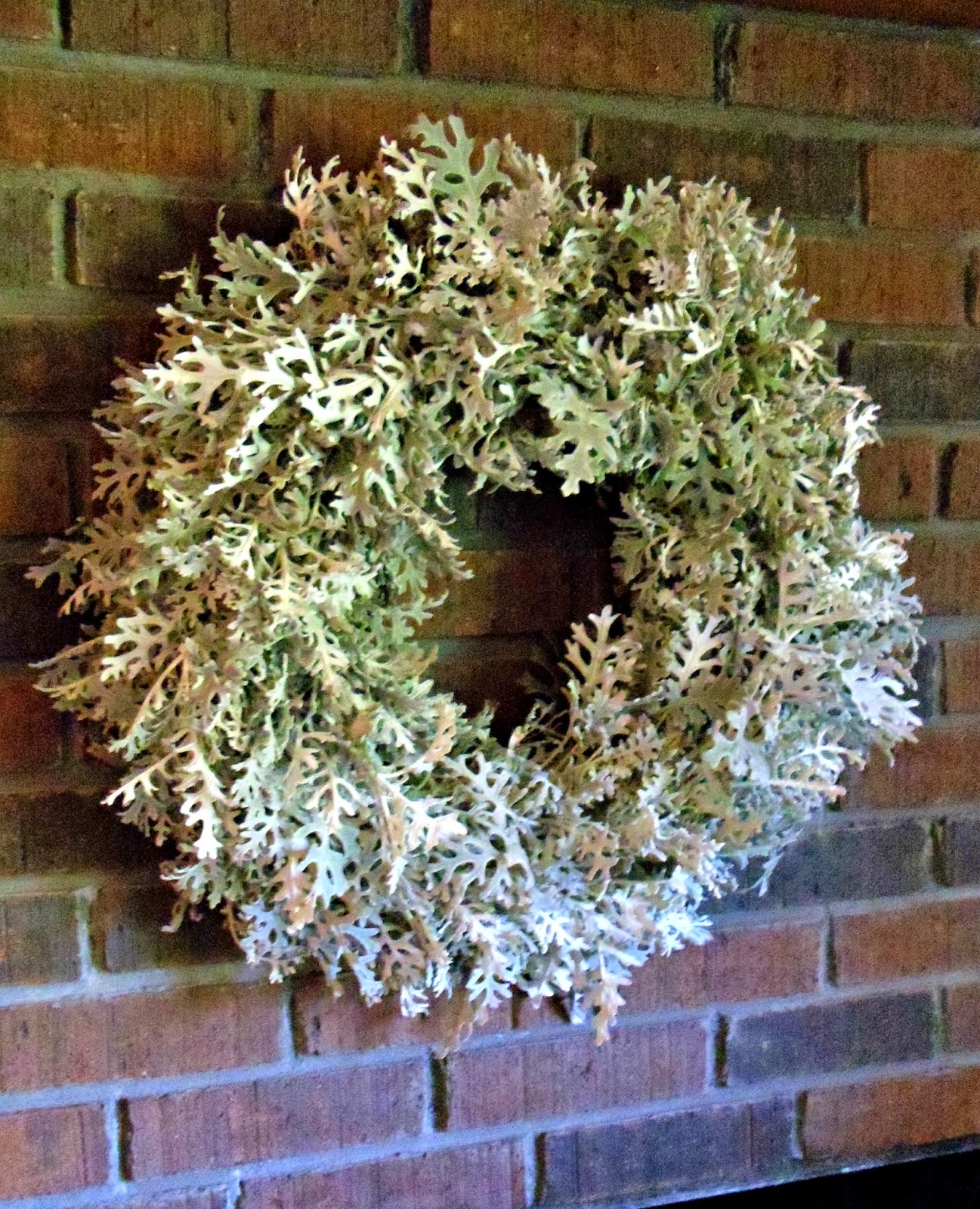 Upstairs Downstairs Dusty Miller Wreath