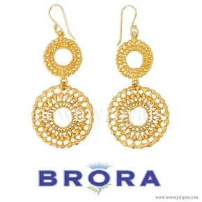 Kate Middleton Jeweler Brora Gold Charm Earrings