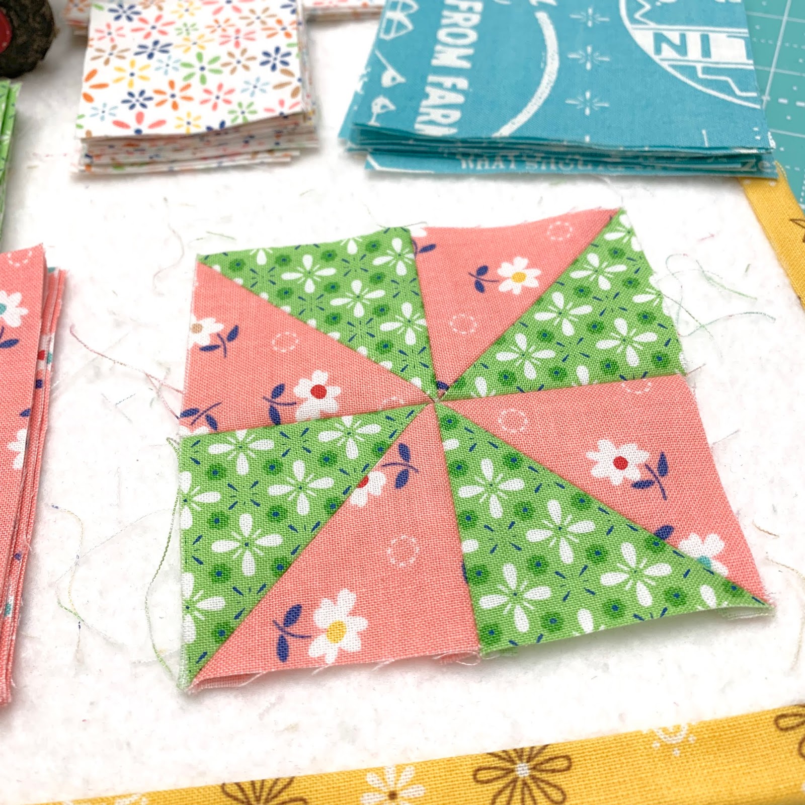 Bee In My Vintage Block Along Block One Grandma's Star Quilt Block Tutorial...with