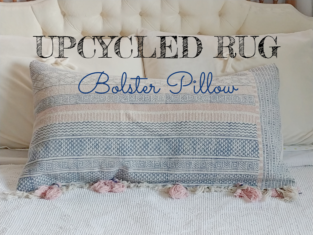 Upcycled Rug Bolster Pillow