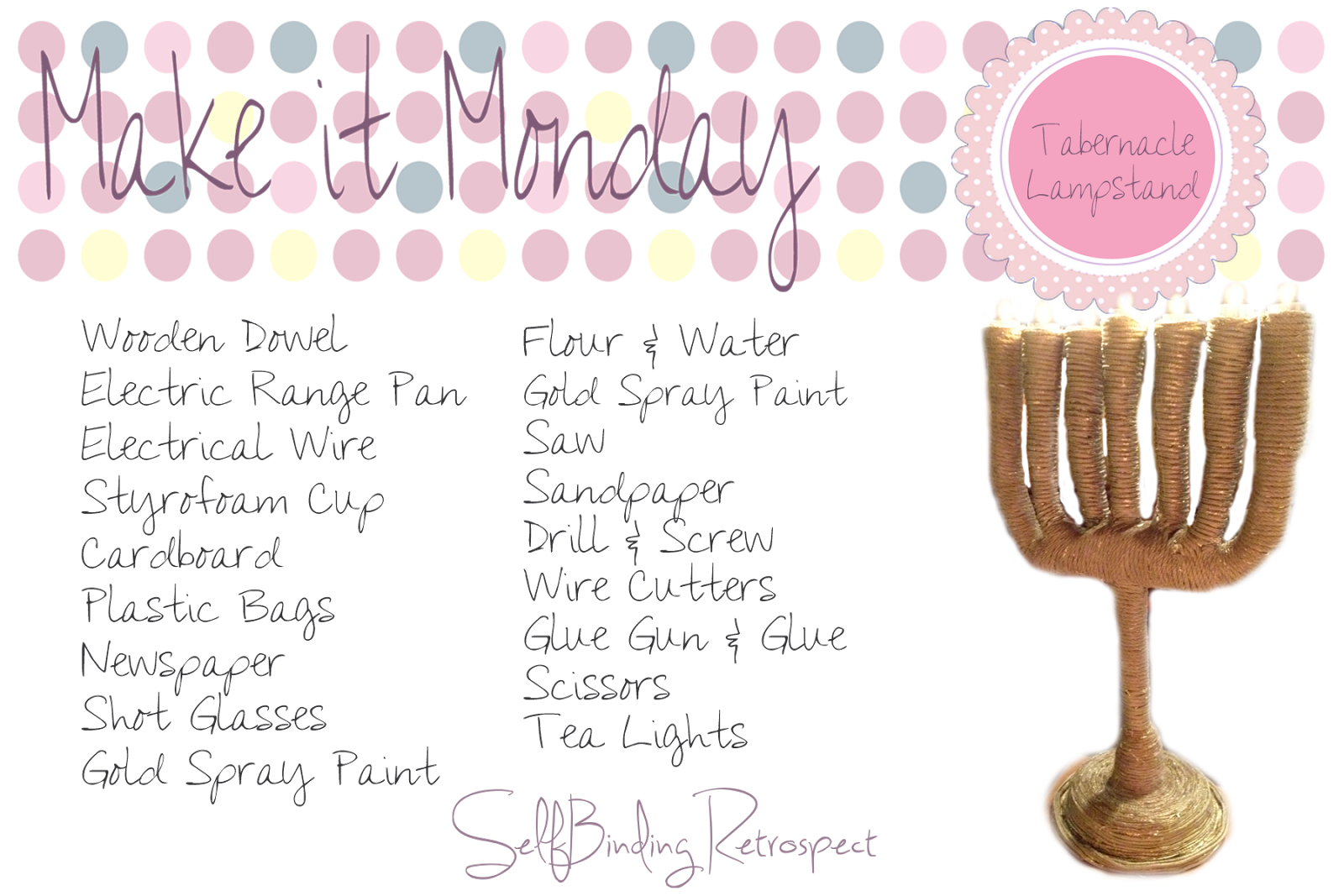 DIY Golden Lampstand Make It Monday Alanna Rusnak