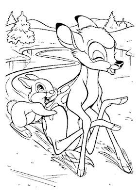 Gambar Mewarnai Bambi - 12