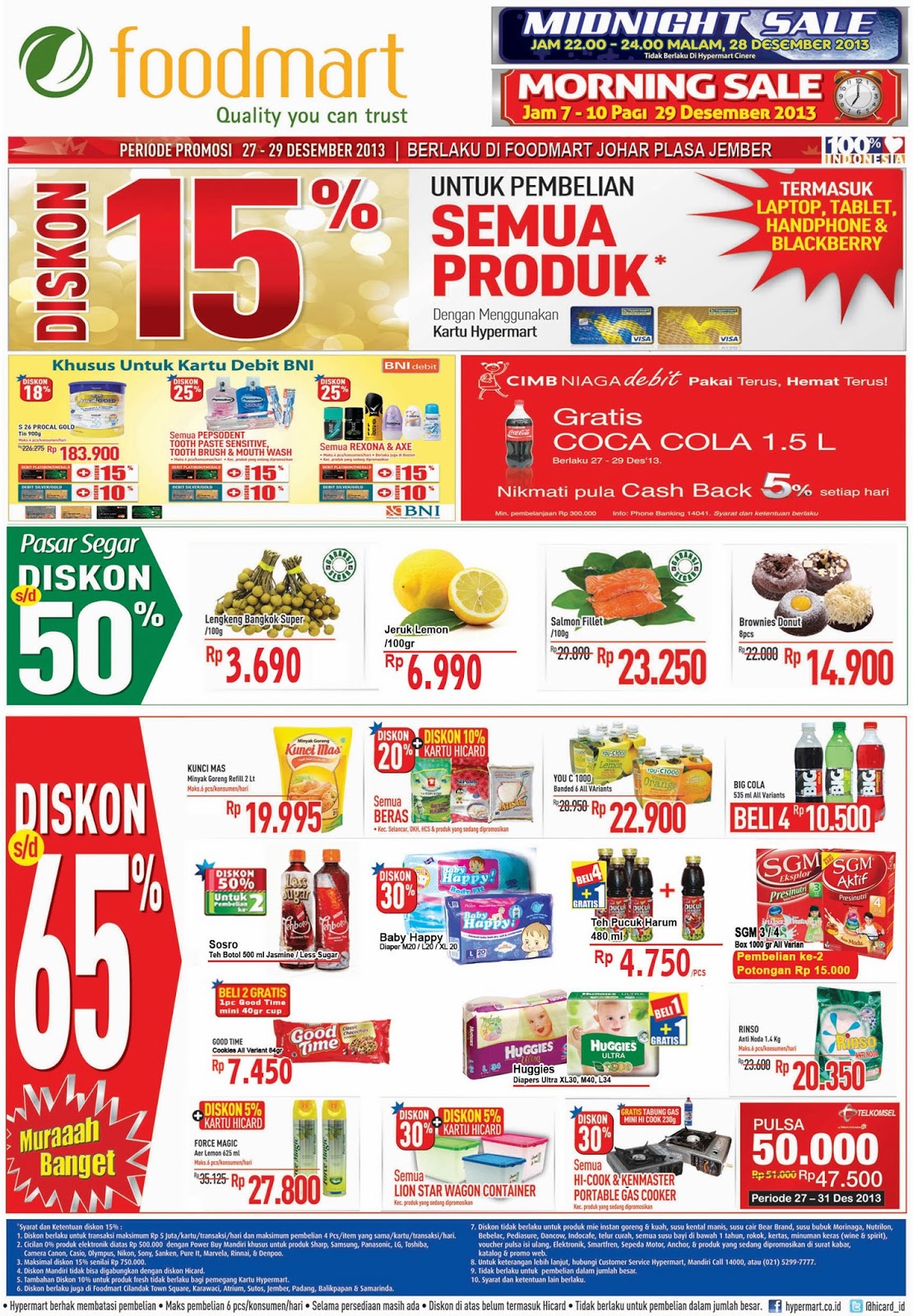 BROSUR PROMO FOODMART JEMBER 2729 DES 2013 KATALOG