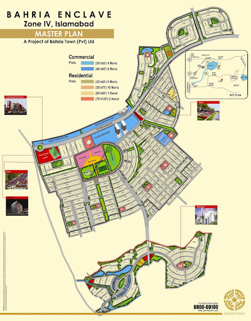 Mapa da Bahria Enclave - Islamabad 