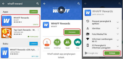 Instalasi Whaff Rewards - Aplikasi Penghasil Dollar