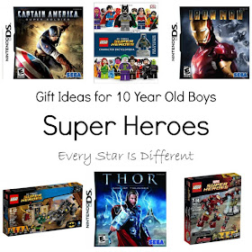 Super hero gift ideas for 10 year old boys.
