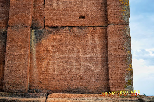 Prehistoric carving on Historic temple
