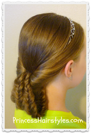 Tucked Fishtail Braids Updo Hairstyle Hairstyles For Girls