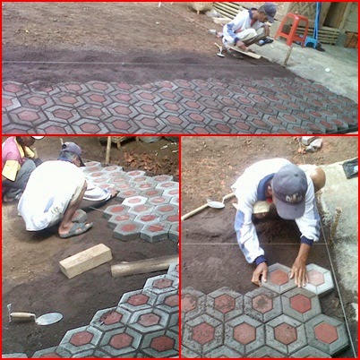 cara pasang paving blok di halaman rumah dengan baik dan rata