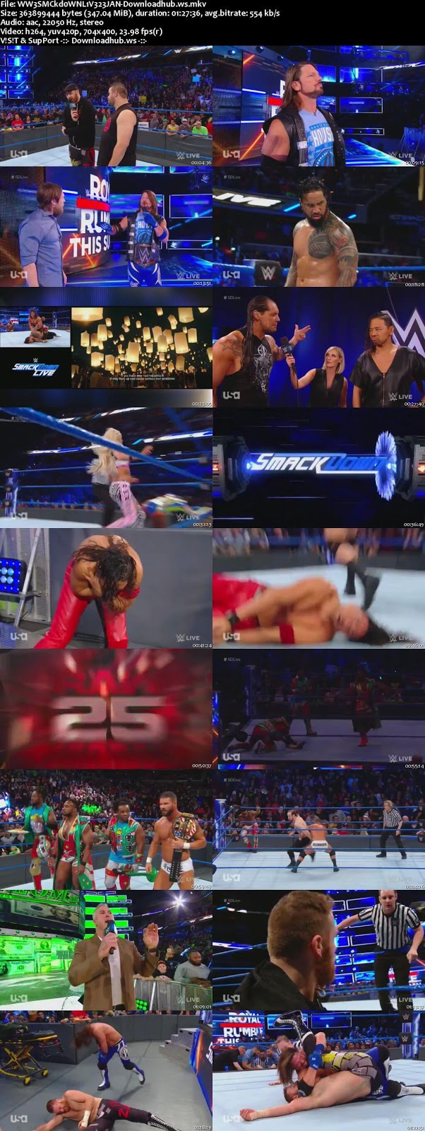 WWE Smackdown Live 23 January 2018 480p HDTV Download