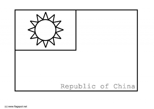 taiwan flag coloring pages - photo #7