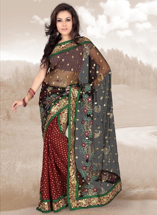 Dulha & Dulhan Latest Tamil Saree Designs