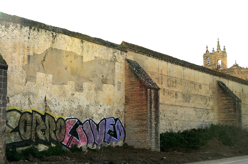 Muros del monasterio de La Cartuja: pintadas