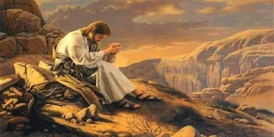 imagem de Jesus Cristo rezando.