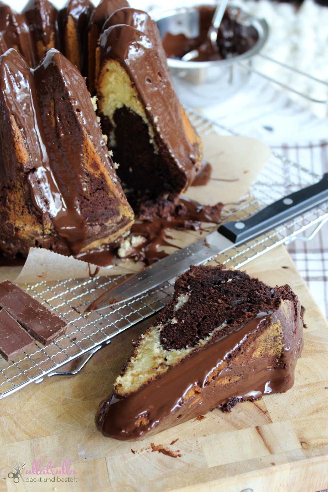 ullatrulla backt und bastelt: Einfacher Schokoladen-Marmorkuchen