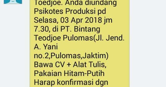 Contoh Soal Psikotes Pt Bintang Toedjoe Berbagi Contoh Soal