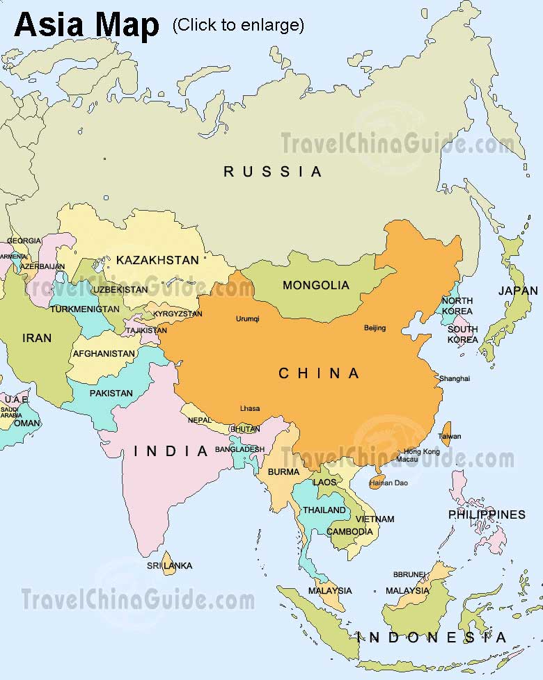 Asia Map - Map Pictures