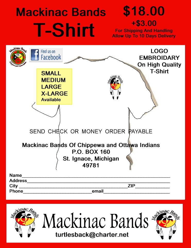 Mackinac Bands of Chippewa & Ottawa Indians Mackinac Bands TShirts