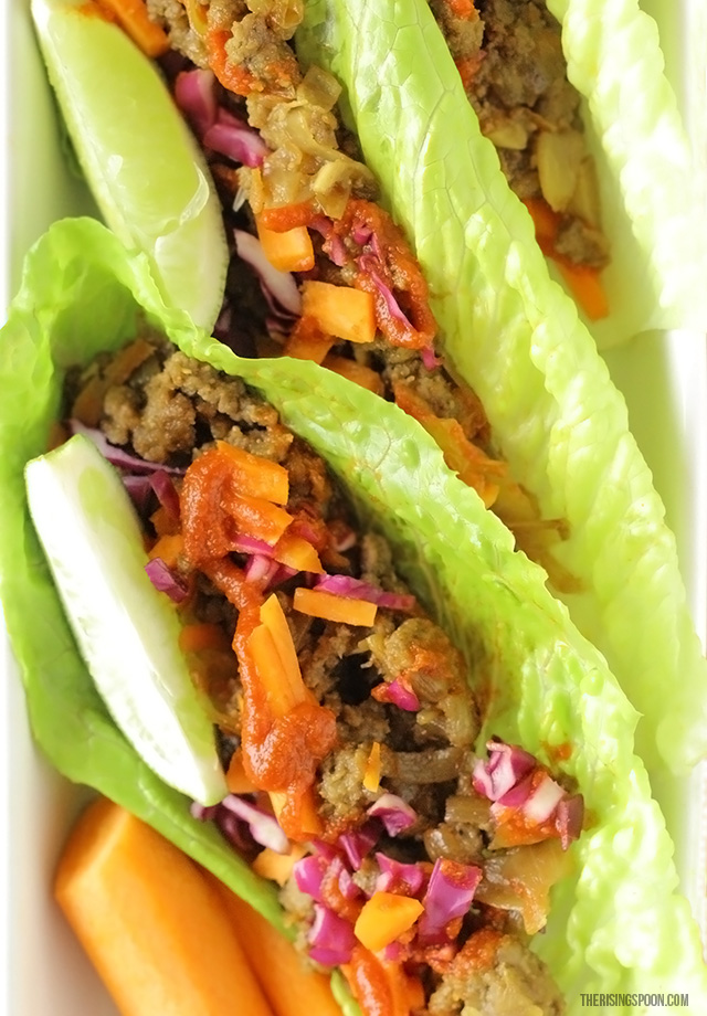 Easy Grass-Fed Beef Lettuce Wraps | therisingspoon.com