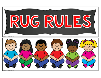 Rug Rules Free poster to demonstrate how to sit on the carpet Rug Rules Free poster to demonstrate how to sit on the carpet