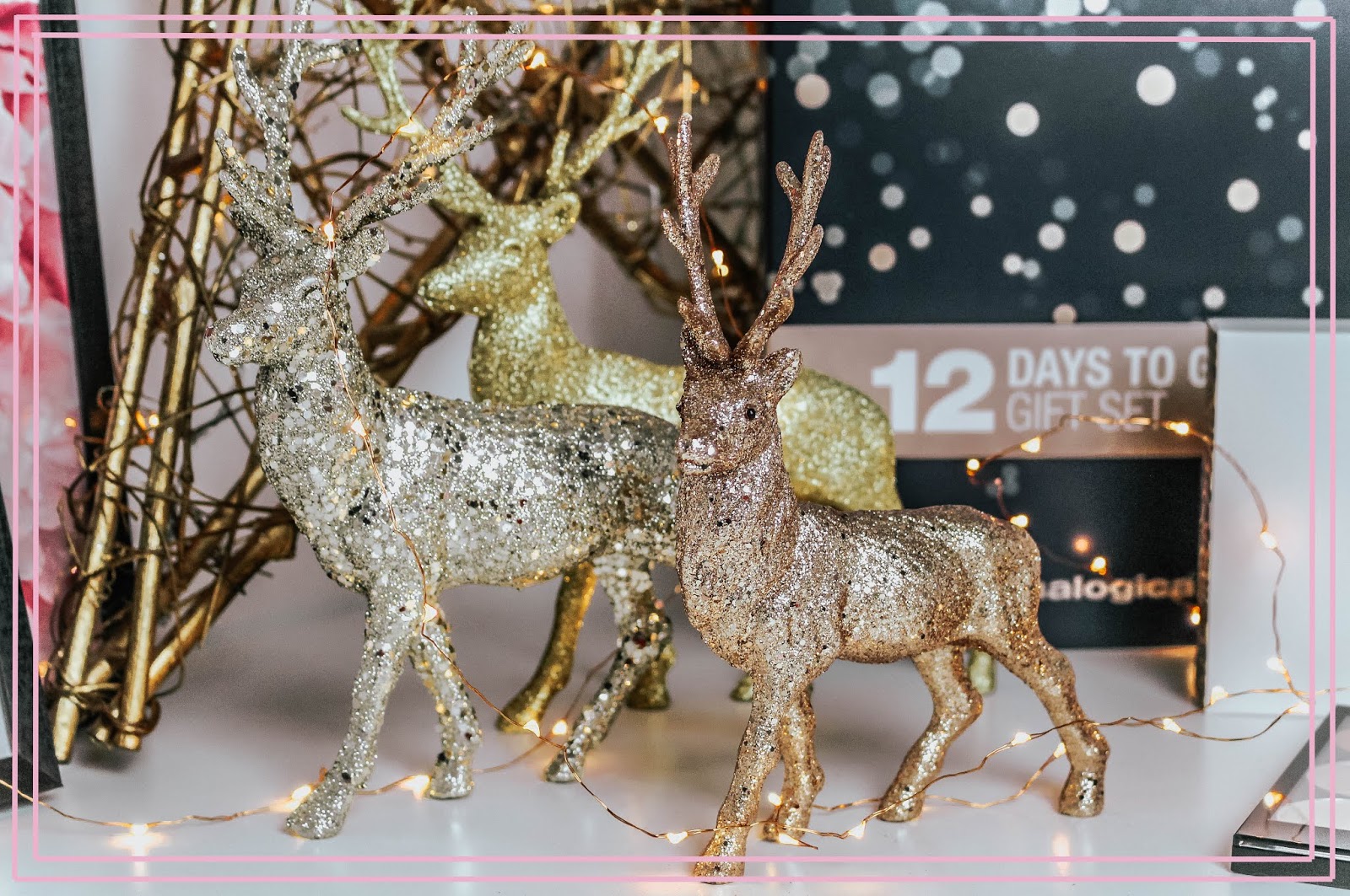 Glitter Reindeer Family Christmas Glitter Reindeer Family Ornaments