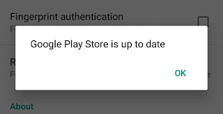Play Store is up to date Play Store is up to date