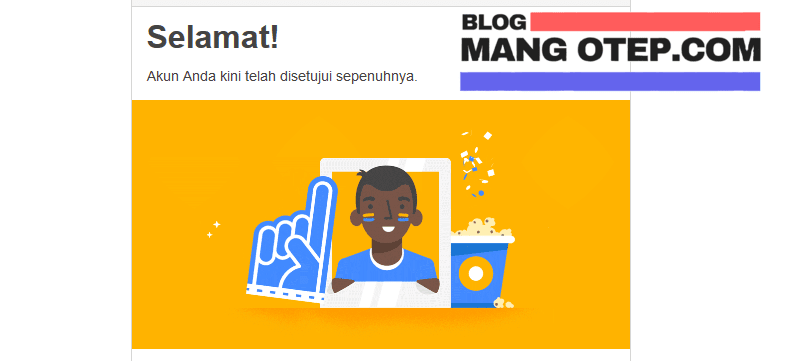 Spesifikasi Blog Mang Otep saat Daftar diterima