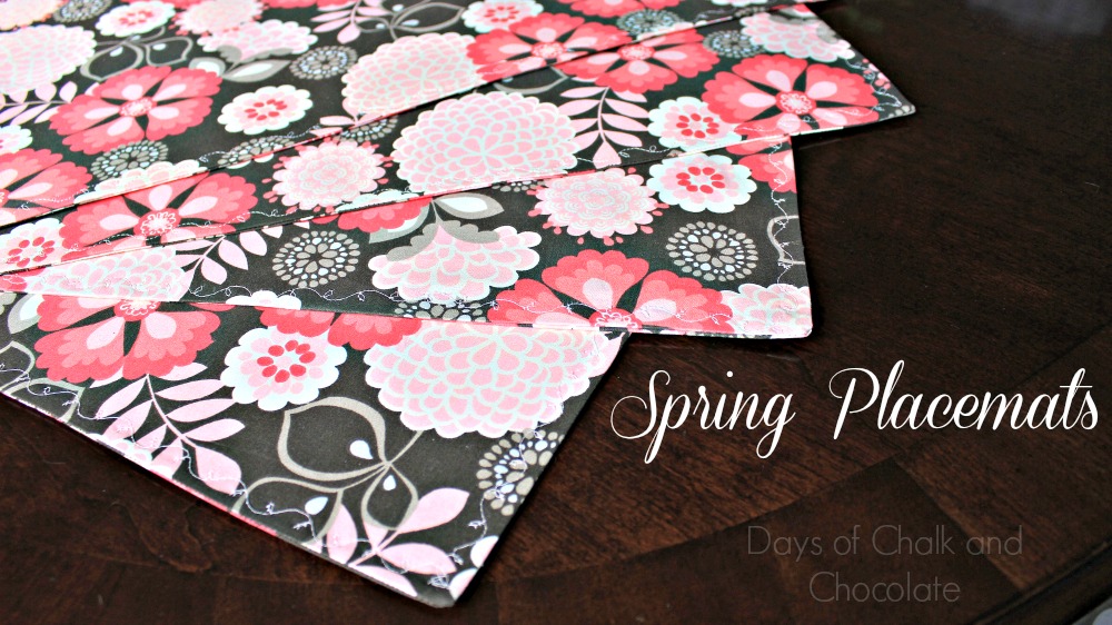 Spring Place Mats Beginner Sewing Project Days of Chalk and Chocolate