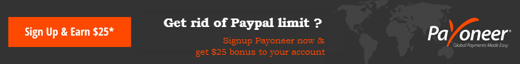 Get rid of Paypal Limit! Sign Up Payoneer now