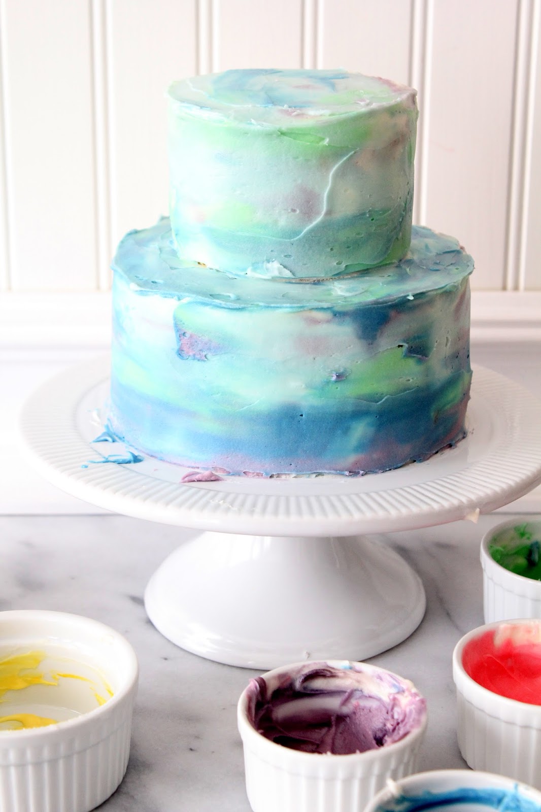Cherry Tea Cakes Watercolor Cake