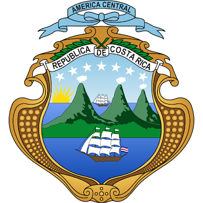 Logo Gambar Lambang Simbol Negara Kosta Rika PNG JPG ukuran 400 px