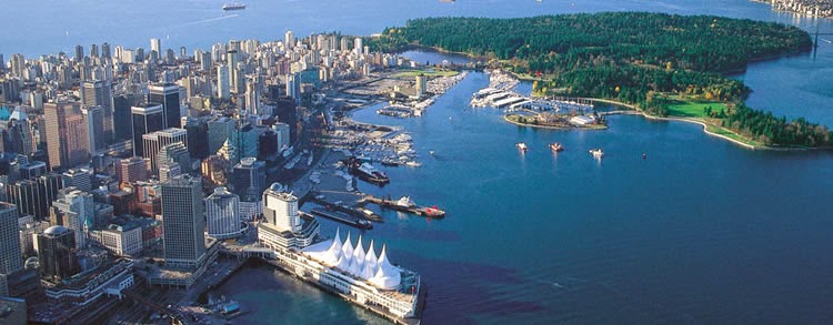 Panorámica de la ciudad de Vancouver, Canada