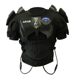 a sensory feedback suit for video games that makes you feel every hit point your player feels