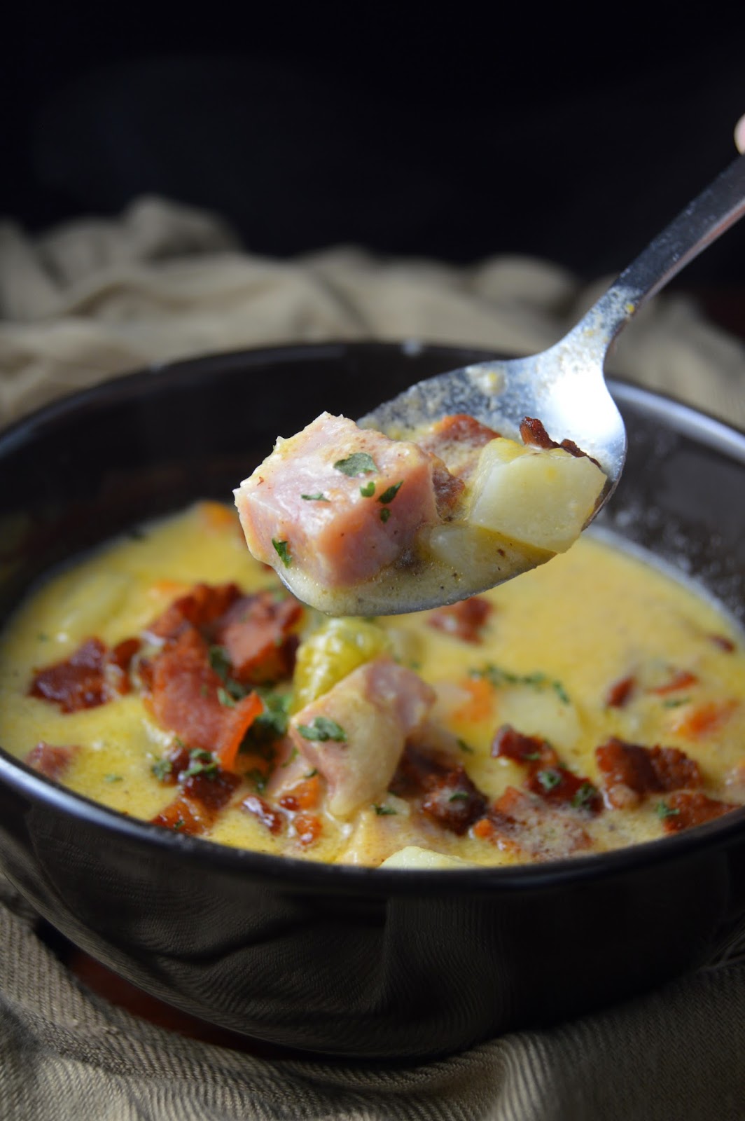 Ham, Cheese and Bacon Soup