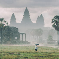 Angkor Wat in rainy season 