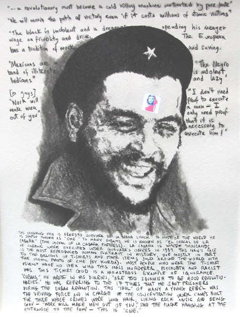 THIS IS CHE GUEVARA - an original drawing with embedded electronics by F LENNOX CAMPELLO - 2013