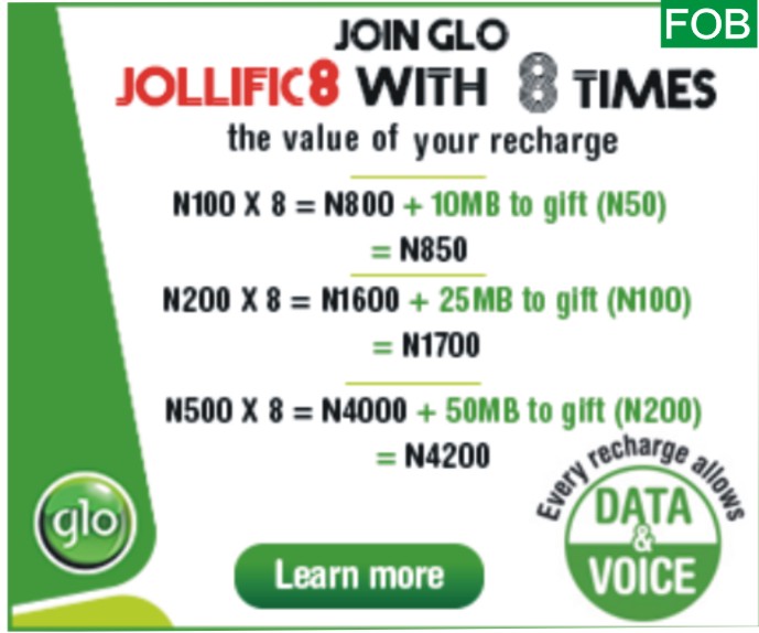 Enjoy Glo 'Jollific8' Recharge