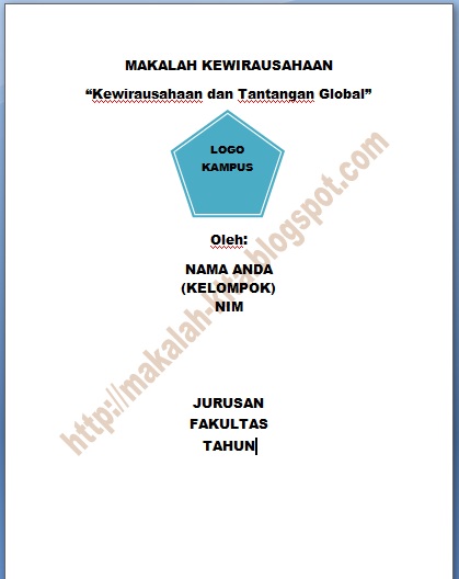 Makalah Kewirausahaan Kewirausahaan Dan Tantangan Global Makalah Kita