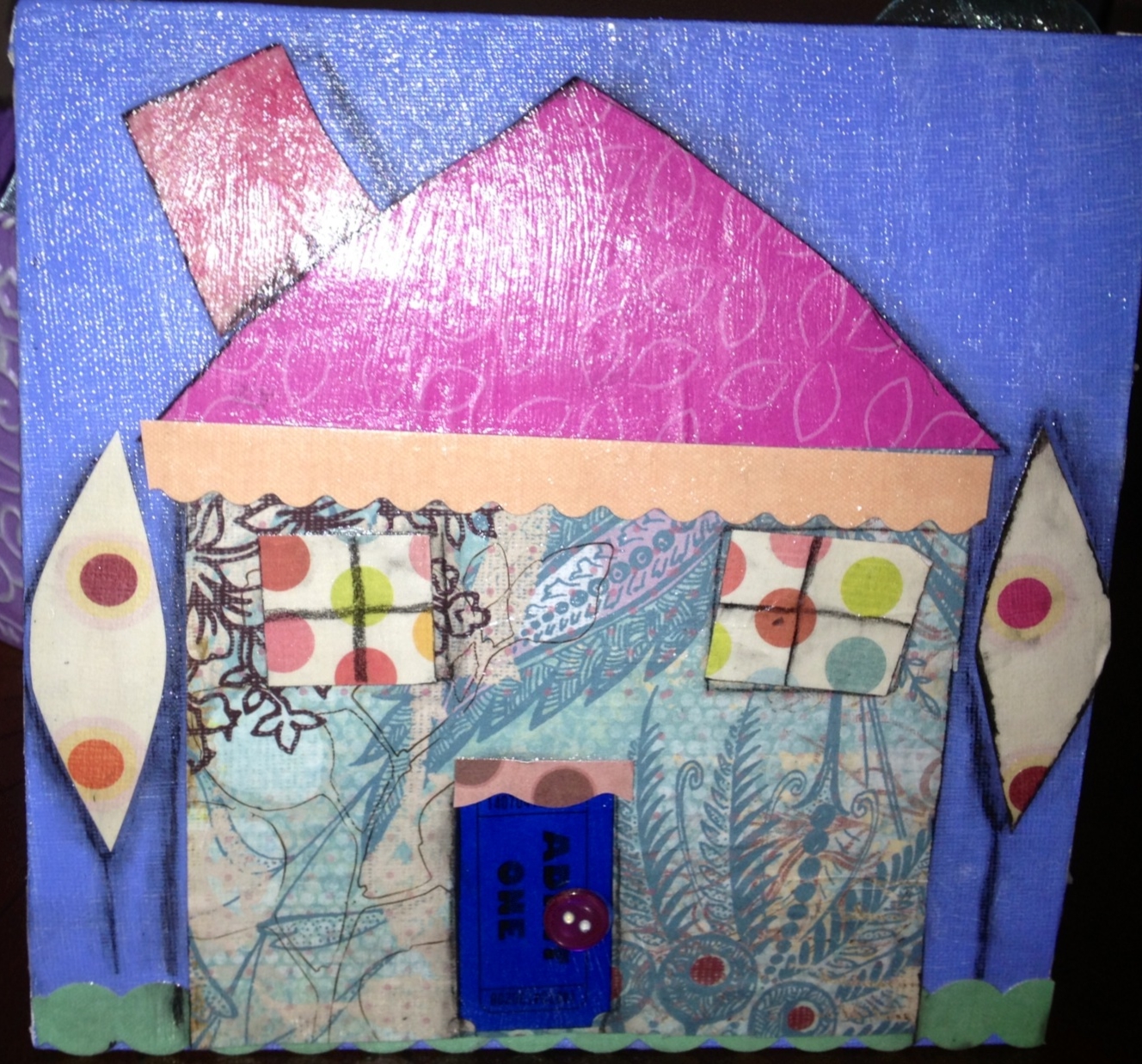 Angela Anderson Art Blog Cute Houses Mixed Media Project Kid's Art Class