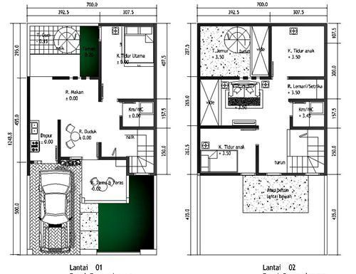 Foto Denah Rumah Minimalis 2 Lantai Type 36 Foto Denah Rumah Minimalis 2 Lantai Type 36