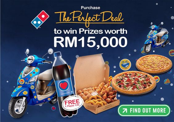 Domino's The Perfect Deal Contest Menang Limited Edition Scooter Dengan Domino's The Perfect Deal