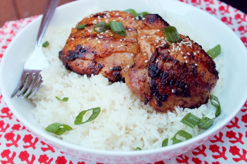 Creole Contessa Grilled Coconut Sticky Chicken with Sweet Rice