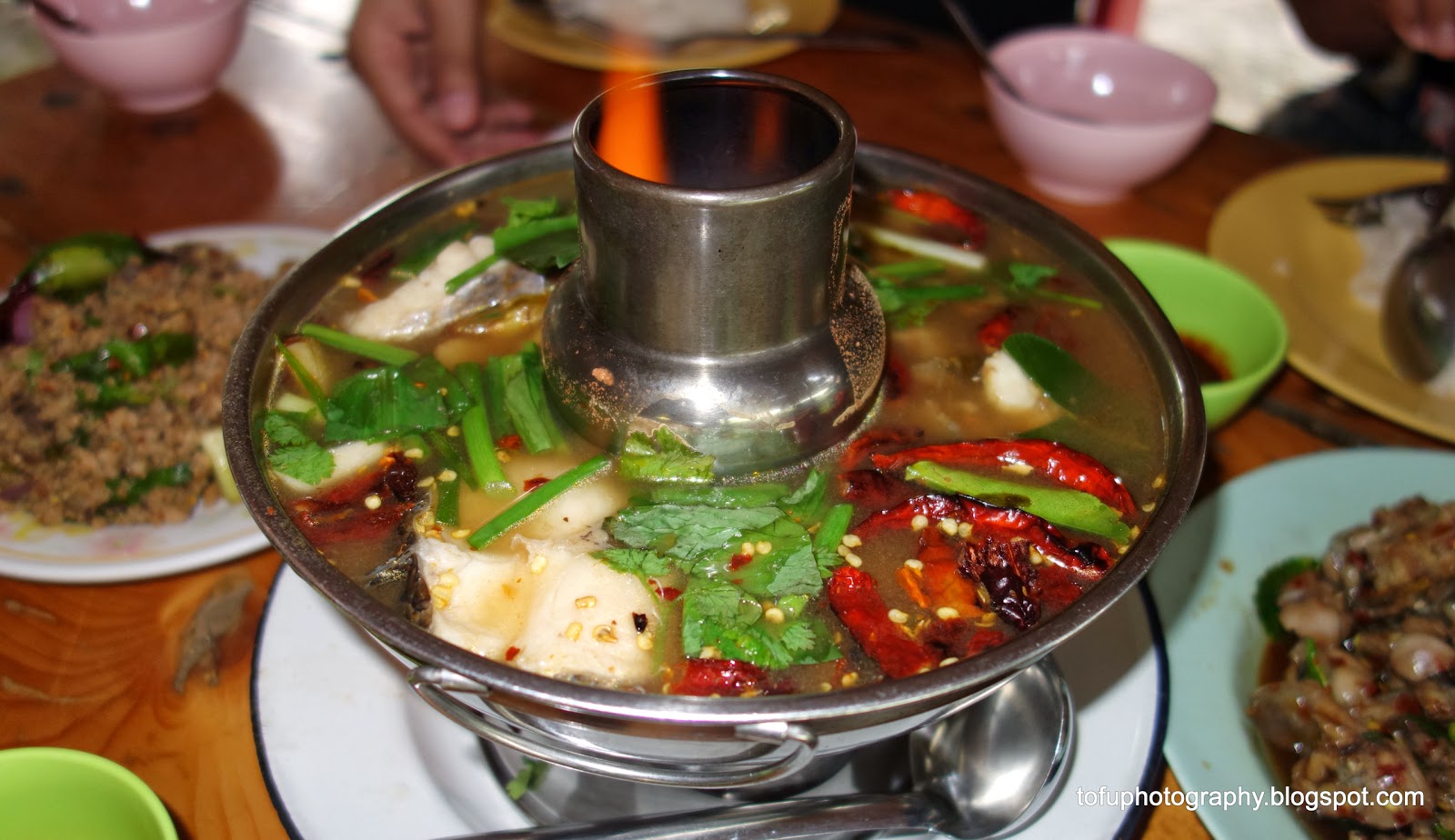 Tofu Photography: Hot pot at a restaurant outside Korat (Nakhon ...