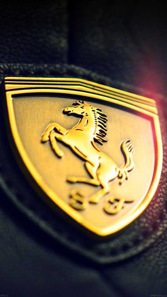 Gold Ferrari Insignia Logo  Android Best Wallpaper