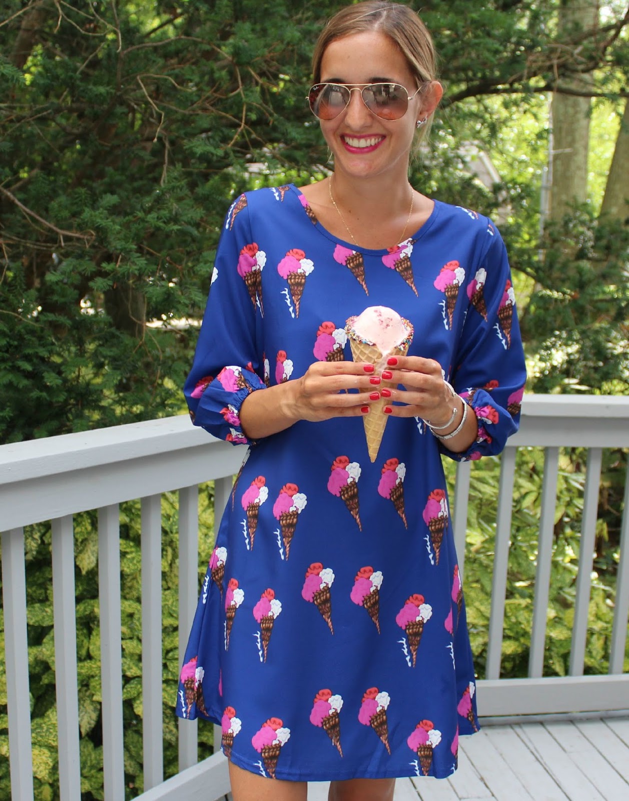 zaful ice cream print dress