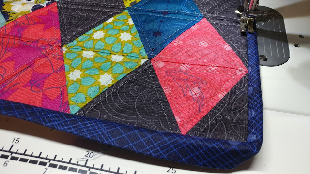 End Game mini quilt with fussy cut Seventy-Six fabrics by Alison Glass