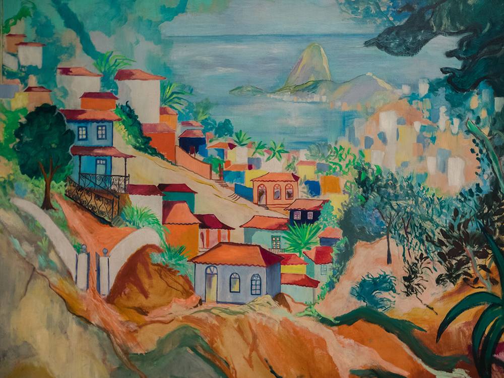 Morro no Rio de Janeiro - Pintura de Cícero Dias Cícero Dias, da cidade de Escada - PE para o mundo